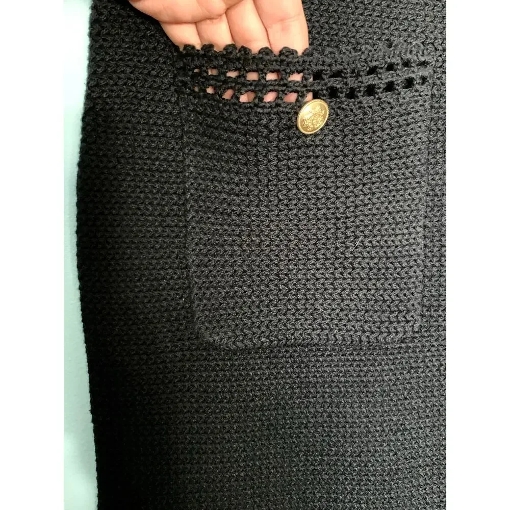 NWT J. Crew Sweater Mini Skirt with Crochet Trim Size Large